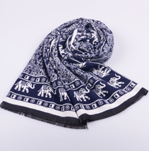 大象青花瓷披肩 大象青花瓷披肩